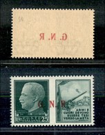 0811 REPUBBLICA SOCIALE - PROPAGANDA DI GUERRA - 25 Cent Esercito (14/IIf) Con Decalco - R Senza Punto (pos. 88) - Gomma - Other & Unclassified