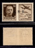 0911 REPUBBLICA SOCIALE - PROPAGANDA DI GUERRA - 30 Cent Aviazione (19/IIee) Con Punto Piccolo Dopo N (pos. 47) - Gomma  - Other & Unclassified