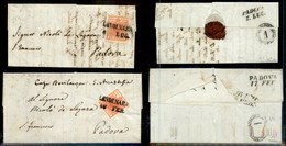 1005 ANTICHI STATI - LOMBARDO VENETO - Lendinara (pti 6) - Due Letterine D'archivio Per Padova Del 1851 (16/2 - 6/7) Col - Other & Unclassified