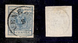 1022 ANTICHI STATI - LOMBARDO VENETO - 1852 - 45 Cent (11) - Parte Di Filigrana - Molto Bello - Usato - Other & Unclassified