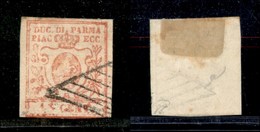 1107 ANTICHI STATI - PARMA - 1859 - 15 Cent (9) - Stampa Difettosa - Corto In Basso - Usato - Non Catalogato - Other & Unclassified