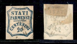 1111 ANTICHI STATI - PARMA - 1859 - 20 Cent (15) - Piccoli Punti Chiari - Usato (600) - Other & Unclassified