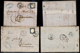 1188 ANTICHI STATI - SARDEGNA - 1861/1862 - Due Lettere Col 20 Cent (15D) Per Civitavecchia E Roma - Corti Da Un Lato -  - Other & Unclassified