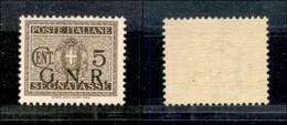 1505 REPUBBLICA SOCIALE - GNR BRESCIA - 1943 - GNR Brescia - 5 Cent (47/I - Segnatasse) - Gomma Integra - Other & Unclassified