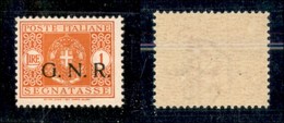 1512 REPUBBLICA SOCIALE - GNR BRESCIA - 1943 - GNR Brescia - 1 Lira (55/I - Segnatasse) - Gomma Integra (50) - Other & Unclassified