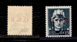 1519 REPUBBLICA SOCIALE - GNR VERONA - 1944 - GNR Verona - 15 Cent (472l) - Leggero Decalco - Gomma Integra - Non Catalo - Other & Unclassified