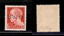 1524 REPUBBLICA SOCIALE - GNR VERONA - 1944 - GNR Verona - 20 Cent (473a) - Soprastampa Capovolta - Nuovo Con Gomma - Ol - Other & Unclassified