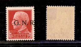 1540 REPUBBLICA SOCIALE - GNR VERONA - 1944 - GNR Verona - 75 Cent (478hb) - Soprastampa Spostata (parte Di Punto A Sini - Other & Unclassified