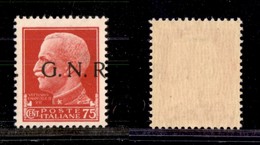 1541 REPUBBLICA SOCIALE - GNR VERONA - 1944 - GNR Verona - 75 Cent (478hb) - Soprastampa Spostata (punto A Sinistra) - G - Other & Unclassified