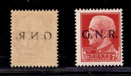 1542 REPUBBLICA SOCIALE - GNR VERONA - 1944 - GNR Verona - 75 Cent (478 L) - Decalco - Comma Integra (25) - Other & Unclassified