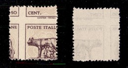 1591 LUOGOTENENZA - LUOGOTENENZA - 1944 - 50 Cent (515A) - Dentellatura Molto Spostata Nei Due Sensi - Other & Unclassified