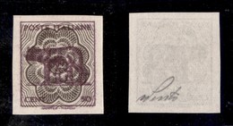 1595 LUOGOTENENZA - LUOGOTENENZA - 1944 - 50 Cent (515Ai) - Non Dentellato Con Fondo Di Sicurezza In Bruno Scuro (300) - Other & Unclassified