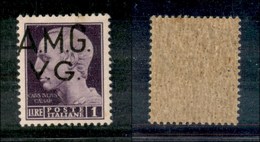 1619 TRIESTE - AMG-VG - 1945/1947 - 1 Lira Imperiale Soprastampato (8gda) - Soprastampa Spostata In Alto A Sinistra - Go - Other & Unclassified