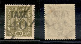 1632 OCCUPAZIONI - TRENTINO - 1918/1919 - Bolzano 3 - Taxe 40 Su 40 Heller (72) - Usato (250) - Other & Unclassified