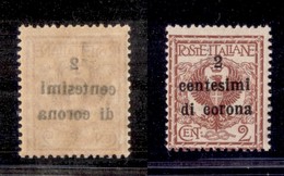 1649 OCCUPAZIONI - TRENTO E TRIESTE - 1919 - 2 Cent Su 2 Cent Floreale (2 Ya) - Decalco Della Soprastampa - Gomma Integr - Other & Unclassified