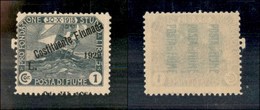1657 OCCUPAZIONI - FIUME - 1922 - 1 Lira Costituente Fiumana (186l) - Soprastampa Spostata In Alto - Gomma Integra - Other & Unclassified