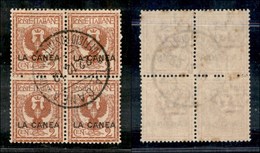 1691 UFFICI POSTALI ESTERO - LEVANTE - La Canea - 1905 - Quartina Del 2 Cent Floreale Soprastampato (4a) - I Tiratura -  - Other & Unclassified