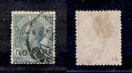 1698 UFFICI POSTALI ESTERO - LEVANTE - Costantinopoli - 1908 - 10 Para Su 5 Cent Leoni (1) - Usato (750) - Andere & Zonder Classificatie