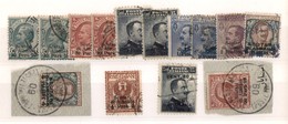 1706 UFFICI POSTALI ESTERO - LEVANTE - Scutari D'Albania - 1909/1911 - Cartoncino Con 14 Valori (due 1+tre 2+due 3+due 4 - Andere & Zonder Classificatie