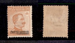 1719 COLONIE - CASTELROSSO - 1922 - 20 Cent Michetti Soprastampato (4) - Soprastampa Incompleta In Basso "cas"telrosso - - Other & Unclassified