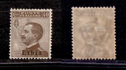 1788 COLONIE - LIBIA - 1912 - 40 Cent Michetti Soprastampato (8) - Gomma Integra - Ottimamente Centrato - Molto Bello (1 - Other & Unclassified