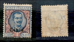 1789 COLONIE - LIBIA - 1915 - 5 Lire Floreale Soprastampato (11) - Piccolo Punto Chiaro - Non Fresco - Nuovo Con Gomma ( - Other & Unclassified