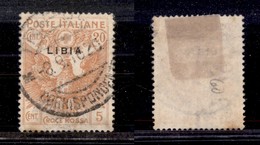 1793 COLONIE - LIBIA - 1915/1916 - 20 Cent Croce Rossa Soprastampato (16) - Usato (40) - Other & Unclassified