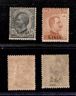 1799 COLONIE - LIBIA - 1919/1920 - 20 Cent Michetti (20) + 15 Cent Leoni Soprastampati (33) - 2 Valori - Gomma Integra ( - Other & Unclassified