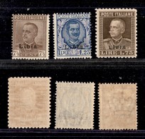 1817 COLONIE - LIBIA - 1928/1929 - Soprastampati (78/80) - Serie Completa Di 3 Valori - Nuovi Con Gomma (220) - Other & Unclassified