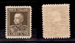 1819 COLONIE - LIBIA - 1928/1929 - 1,75 Lire Parmeggiani Soprastampato (80) - Ottimamente Centrato - Nuovo Con Gomma - M - Other & Unclassified