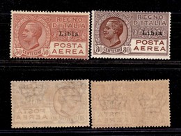 1837 COLONIE - LIBIA - 1928/1929 - Posta Aerea Soprastampati (1/2) - Serie Completa Di 2 Valori - Nuovi Con Gomma (120) - Other & Unclassified