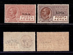 1838 COLONIE - LIBIA - 1928/1929 - Posta Aerea Soprastampati (1/2) - Serie Completa Di 2 Valori - Nuovi Con Gomma - Otti - Other & Unclassified