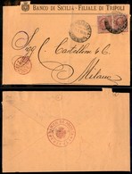 1865 COLONIE - LIBIA - STORIA POSTALE - Coppia Del 10 Cent (4) Su Busta Da Tripoli A Milano Del 19.1.16 - Other & Unclassified