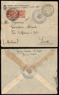 1875 COLONIE - LIBIA - STORIA POSTALE - Coppia Verticale Del 10 Cent Leoni (4) - Busta Governo Della Tripolitania Da Tri - Other & Unclassified