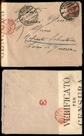 1879 COLONIE - LIBIA - STORIA POSTALE - 10 Cent Leoni (4) - Da Tripoli A Zona Di Guerra Del 1.8.16 - Censure - Other & Unclassified