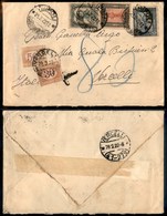 1892 COLONIE - LIBIA - STORIA POSTALE - Pittorica (23+24+26) - Busta Da Tripoli A Vercelli Del 23.2.22 Tassata Per 80 Ce - Other & Unclassified