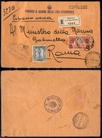 1903 COLONIE - LIBIA - STORIA POSTALE - 25 Cent (49) + 1,25 Lire Espresso (12) - Raccomandata Da Tripoli A Roma Del 15.1 - Other & Unclassified