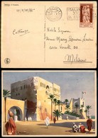 1907 COLONIE - LIBIA - STORIA POSTALE - 10 Cent Augusto (153) - Isolato Su Cartolina Da Tripoli A Milano Del 27.5.38 (10 - Other & Unclassified