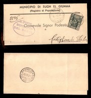 1955 COLONIE - LIBIA - STORIA POSTALE - Suk El Giuma (Tripoli) - Pti 10 - 20 Cent Sibilla (40) Su Piego Da R.Poste Munic - Other & Unclassified