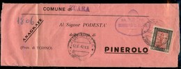 1966 COLONIE - LIBIA - STORIA POSTALE - Zuara Città Tripoli 12.8.42 (pti 10) - 10 Cent Pittorica (47) Su Piego Comunale  - Other & Unclassified