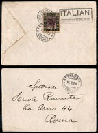 2065 COLONIE - LIBIA - STORIA POSTALE - Apollonia Cirenaica 16.2.28 (pti 4) - 55 Cent Pittorica (29) Al Retro Di Busta P - Other & Unclassified