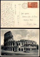 2136 REPUBBLICA - REPUBBLICA - 10 Lire Risorgimento (585) Isolato Su Cartolina Da Roma A Perugia Del 20.10.48 - Autres & Non Classés