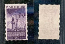 2163 REPUBBLICA - REPUBBLICA - 1950 - 20 Lire Radiodiffusione (623) - Gomma Integra (30) - Other & Unclassified