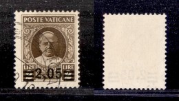 2260 VATICANO - VATICANO - 1934 - 2,05 Su 2 Lire Provvisori (37) - Usato - Other & Unclassified
