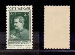 2267 VATICANO - VATICANO - 1936 - 25 Cent Stampa Cattolica (49) - Ottimamente Centrato - Gomma Integra - Other & Unclassified