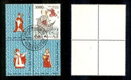 2277 VATICANO - VATICANO - 1987 - S. Nicola (825/827) - Serie Completa Angolo Inferiore Sinistro Del Foglietto - Usata - Other & Unclassified