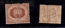 2309 SAN MARINO - SAN MARINO - 1894/1899 - 10 Cent Stemma Rosso Bruno (28) - Discretamente Centrato - Gomma Integra - De - Other & Unclassified