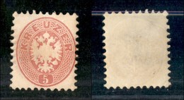 2359 ESTERO  - AUSTRIA - 1863 - 5 Kreuzer (26) - Gomma Integra - Autres & Non Classés
