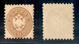 2360 ESTERO  - AUSTRIA - 1863/1864 - 15 Kreuzer (34) - Gomma Integra - Autres & Non Classés