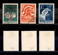 2363 ESTERO  - AUSTRIA - 1950 - Plebiscito Della Carinzia (952/954) - Serie Completa Di 3 Valori - Usati (120) - Autres & Non Classés